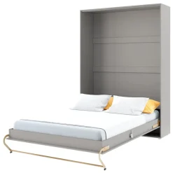 Letto a scomparsa verticale 140x200 cm alla francese grigio Chimera