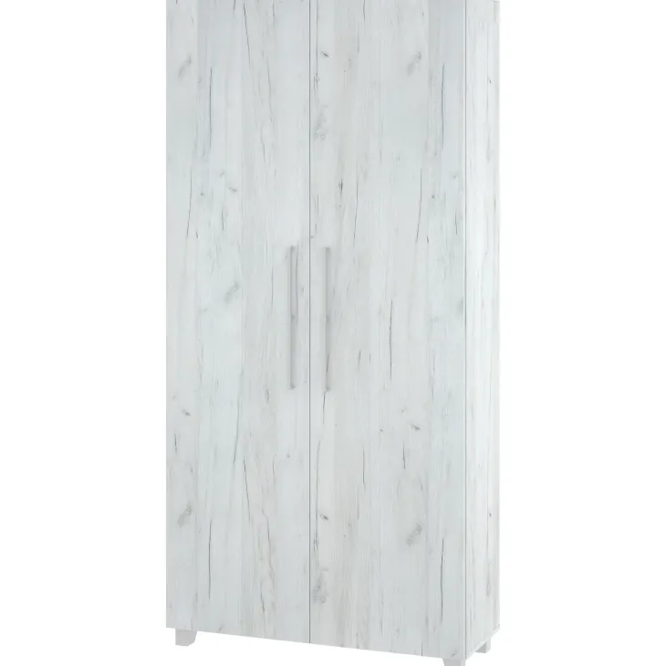 Letto a scomparsa verticale 90x200cm singolo bianco pino Calvin Gihome®