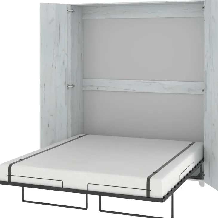 Letto a scomparsa verticale 160x200cm matrimoniale bianco pino Calvin Gihome®