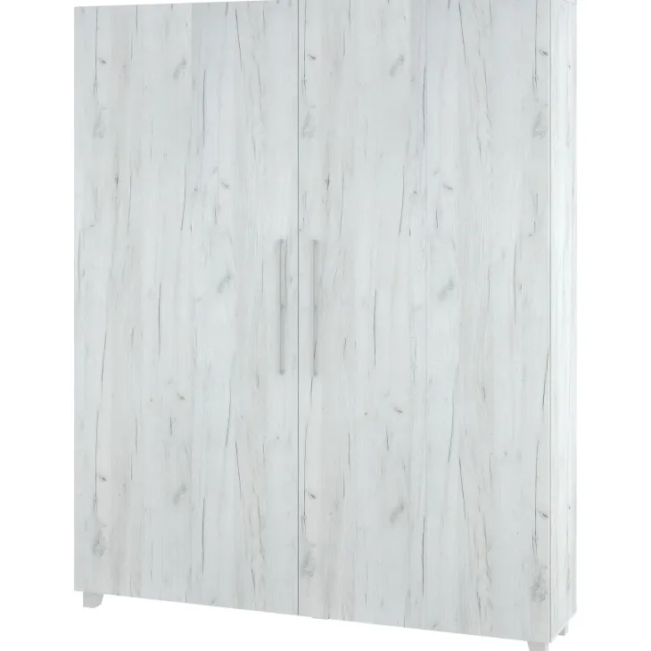 Letto a scomparsa verticale 160x200cm matrimoniale bianco pino Calvin Gihome®