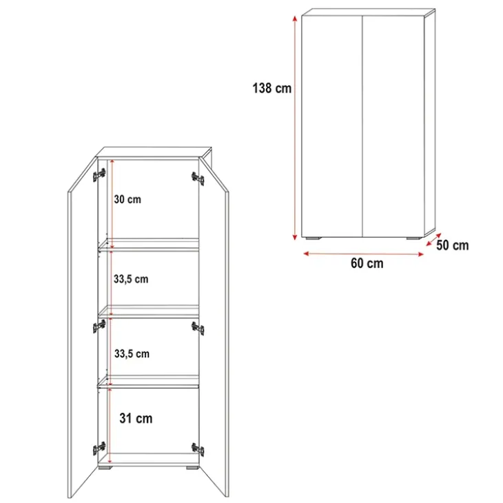 Letto a soppalco con armadio 254x120cm bianco rosa Simone Gihome®