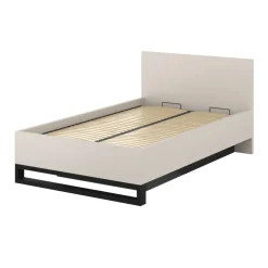 Letto contenitore alla francese 140x200cm beige cashmere Petra