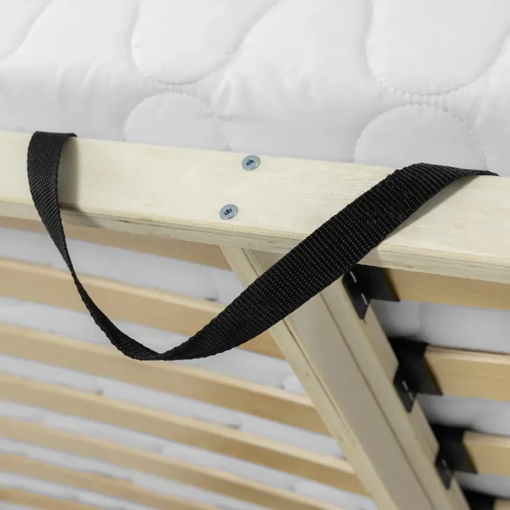 Letto contenitore alla francese 140x200cm imbottito velluto rosa Poffi
