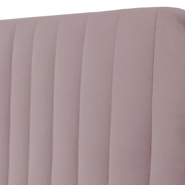 Letto contenitore matrimoniale oversize 180x200 imbottito velluto rosa Poffi