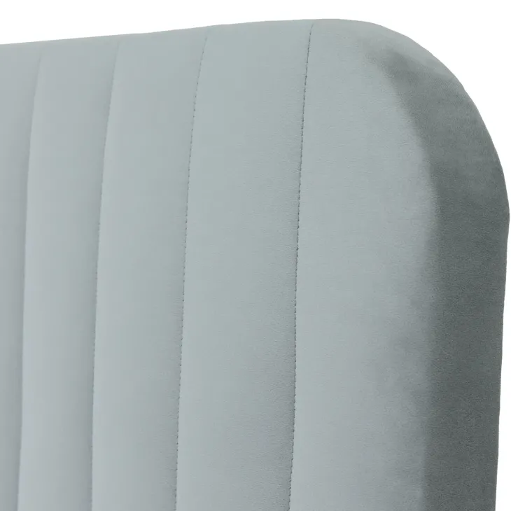 Letto contenitore matrimoniale 160x200 imbottito velluto grigio Poffi
