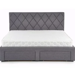 Letto matrimoniale con cassettoni 160x200cm grigio nero Galileo