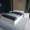 Letto matrimoniale con comodini 160x200cm bianco Alina