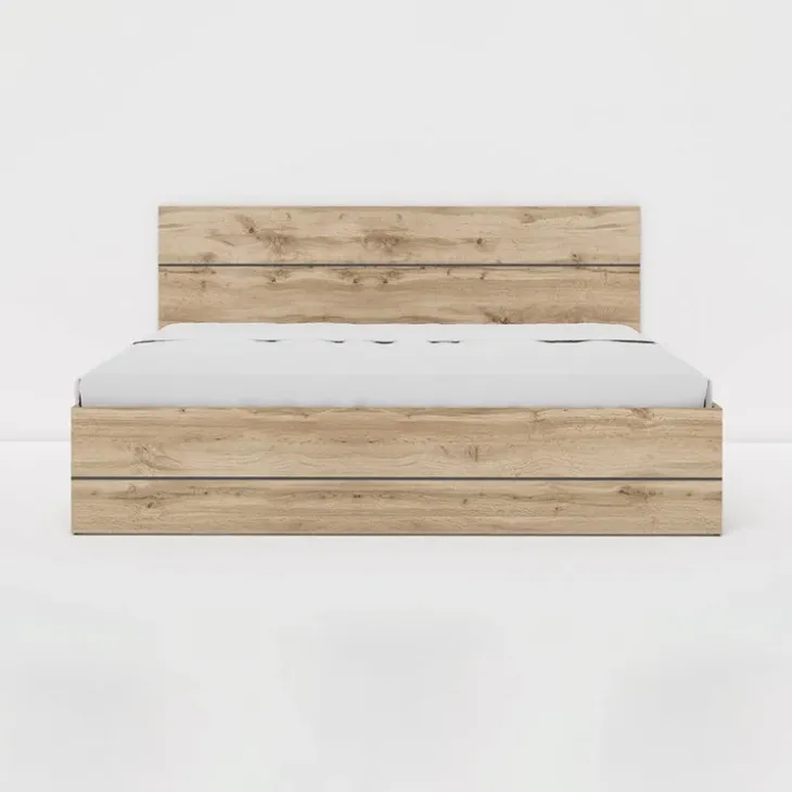 Letto matrimoniale contenitore con comodini 160x200cm quercia Tamika