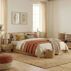 Letto matrimoniale contenitore con comodini 160x200cm quercia Tamika
