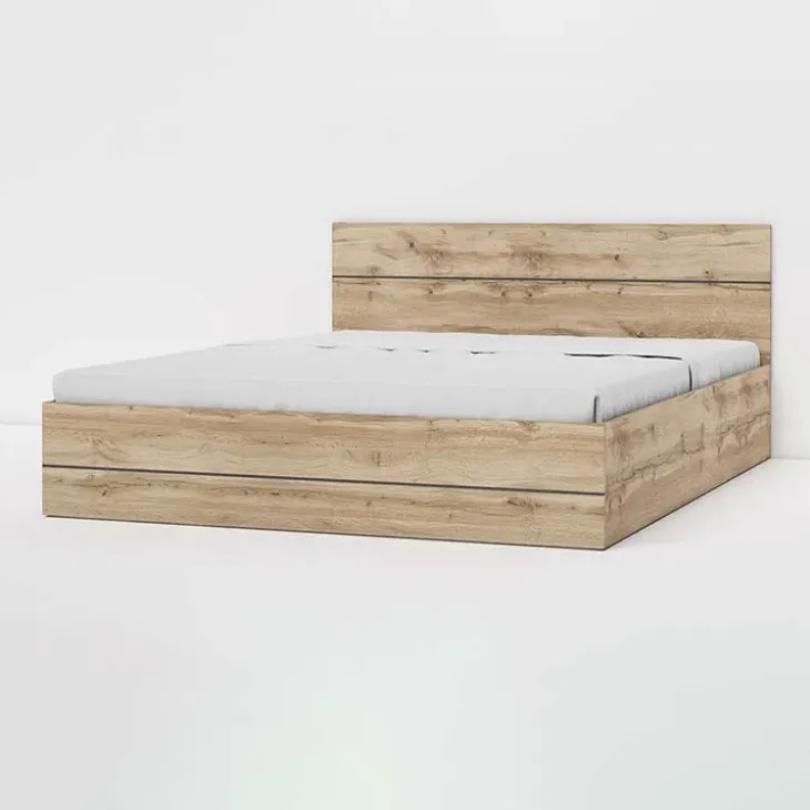 Letto matrimoniale contenitore con comodini 160x200cm quercia Tamika