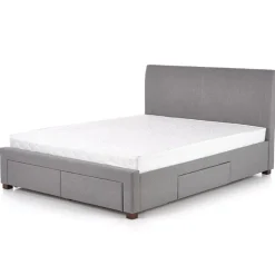 Letto matrimoniale in tessuto con cassettoni 160x200cm grigio Mestre Gihome®