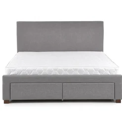Letto matrimoniale in tessuto con cassettoni 160x200cm grigio Mestre Gihome®
