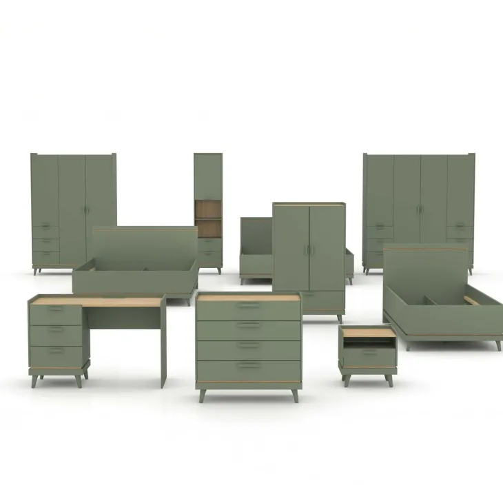 Letto matrimoniale oversize 180x200 cm moderno verde salvia Yu