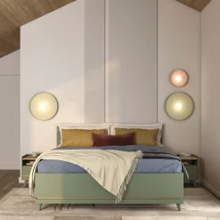 Letto matrimoniale oversize 180x200 cm moderno verde salvia Yu