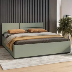Letto matrimoniale oversize 180x200cm testiera reversibile verde Lolla