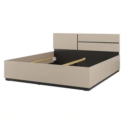 Letto matrimoniale oversize 180x200cm testiera reversibile tortora Lolla