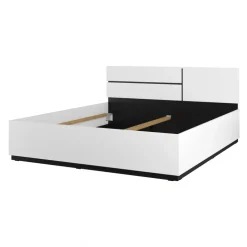 Letto matrimoniale oversize 180x200cm testiera reversibile bianco opaco Lolla