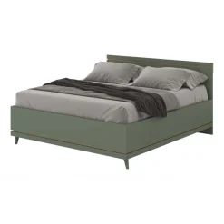 Letto matrimoniale oversize contenitore 180x200 cm con rete verde salvia Yu