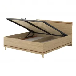 Letto matrimoniale oversize contenitore 180x200 cm con rete rovere Yu