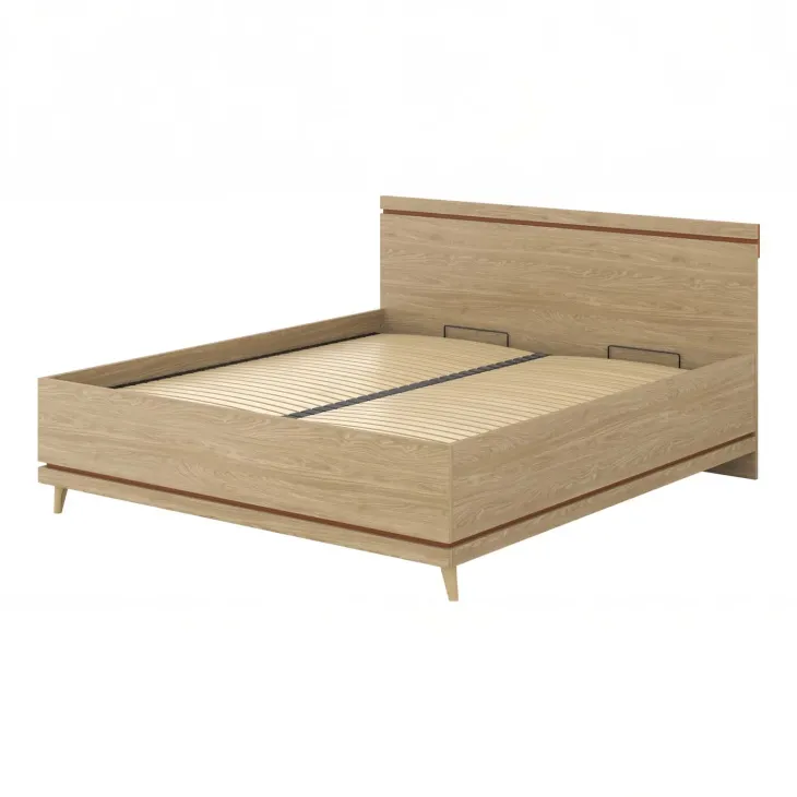Letto matrimoniale oversize contenitore 180x200 cm con rete rovere Yu