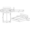 Letto matrimoniale standard 160x200cm bianco lucido Twilight