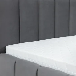 Letto matrimoniale 160x200 cm con rete contenitore imbottito grigio scuro Cometa