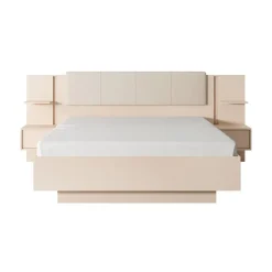 Letto matrimoniale 160x200cm contenitore con comodini beige Jolly