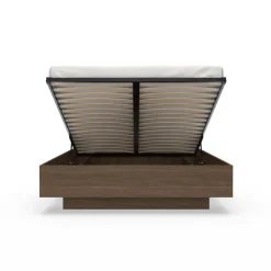 Letto matrimoniale 160x200cm contenitore camera da letto noce Bois