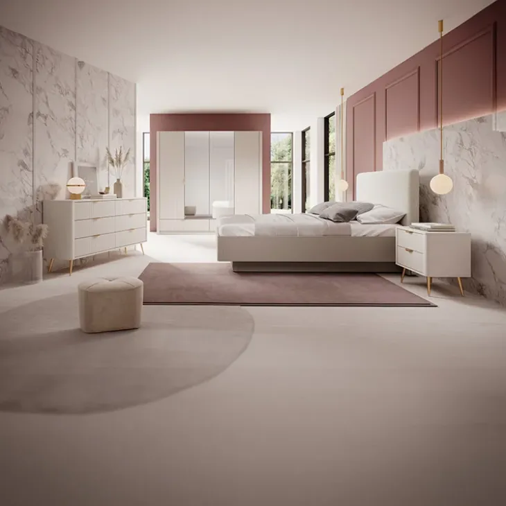 Letto matrimoniale 160x200cm contenitore beige Ramis