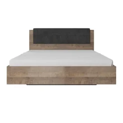 Letto matrimoniale 160x200cm grigio quercia Dable