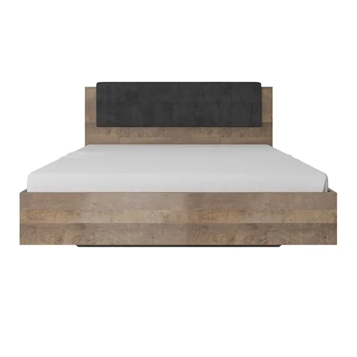 Letto matrimoniale 160x200cm grigio quercia Dable