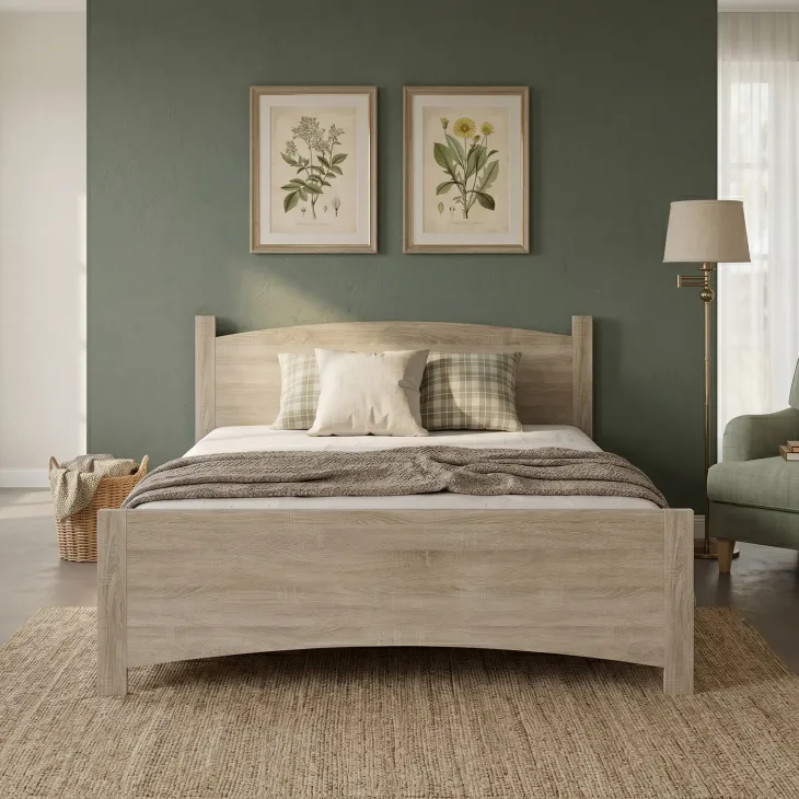Letto matrimoniale 160x200 cm moderno rovere sonoma Londra