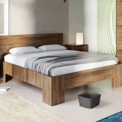 Letto matrimoniale 160x200cm noce Line
