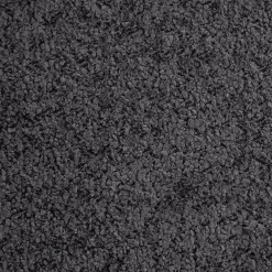 Letto oversize 180x200cm con rete contenitore imbottito tessuto bouclé nero Aluna