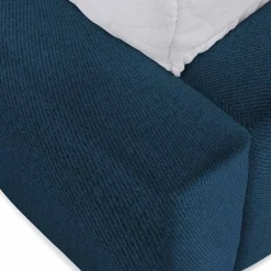 Letto oversize 180x200cm con rete contenitore imbottito blu Aluna