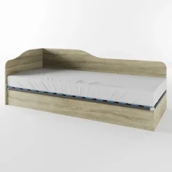 Letto singolo contenitore 82x190cm reversibile rovere Alex Gihome®