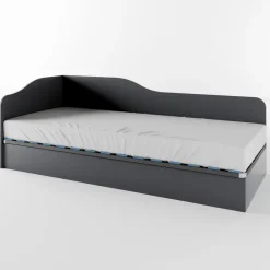 Letto singolo contenitore 82x190cm reversibile antracite Alex Gihome®