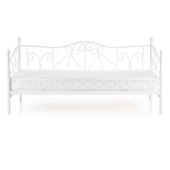Letto singolo 90x200cm classico con testiera in metallo bianco Azahara