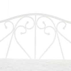 Letto singolo 90x200cm classico con testiera in metallo bianco Azahara