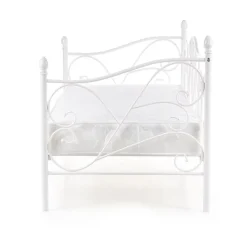 Letto singolo 90x200cm classico con testiera in metallo bianco Azahara
