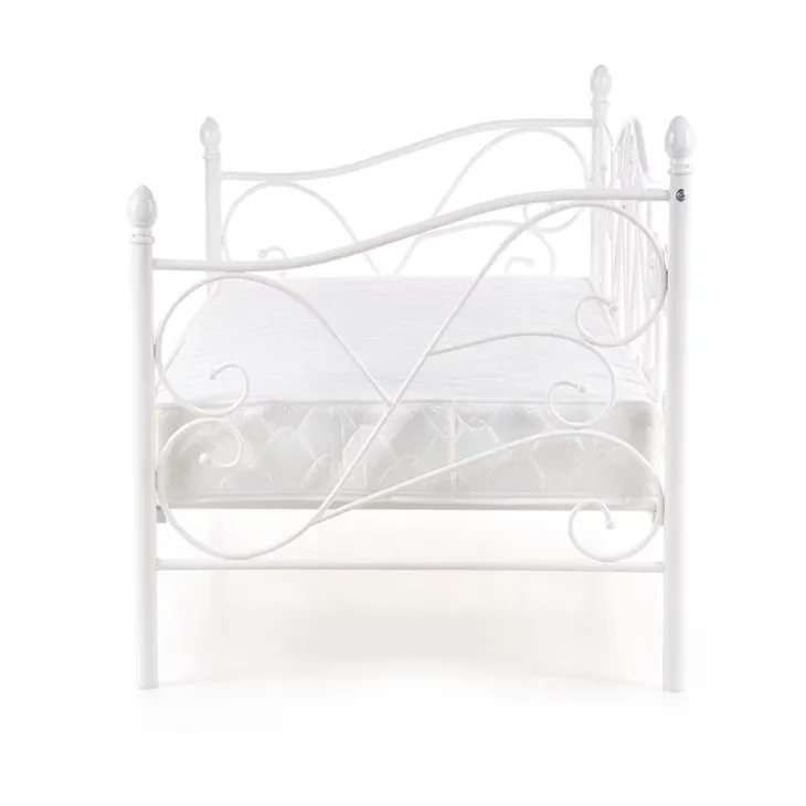 Letto singolo 90x200cm classico con testiera in metallo bianco Azahara