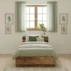 Letto singolo 90x200 con 2 cassetti grafite rovere rustico Fada