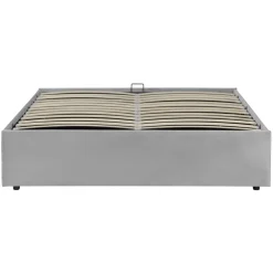 Letto sommier matrimoniale contenitore 160x200 cm con rete grigio Winny