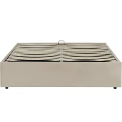 Letto sommier matrimoniale contenitore 160x200 cm con rete beige Winny