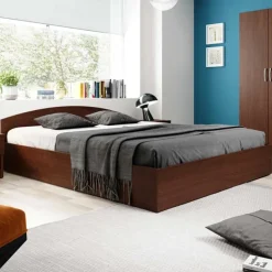 Letto 140x190cm alla francese contenitore moderno wengè Tropea