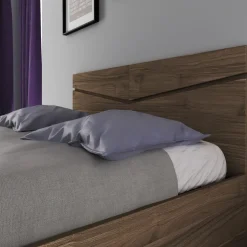 Letto 140x200cm alla francese contenitore noce Camilla Gihome®