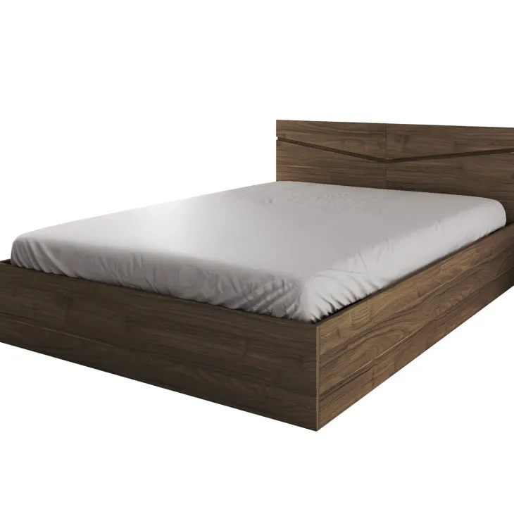 Letto 140x200cm alla francese contenitore noce Camilla Gihome®