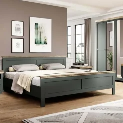 Letto 180x200cm matrimoniale oversize verde quercia Texel