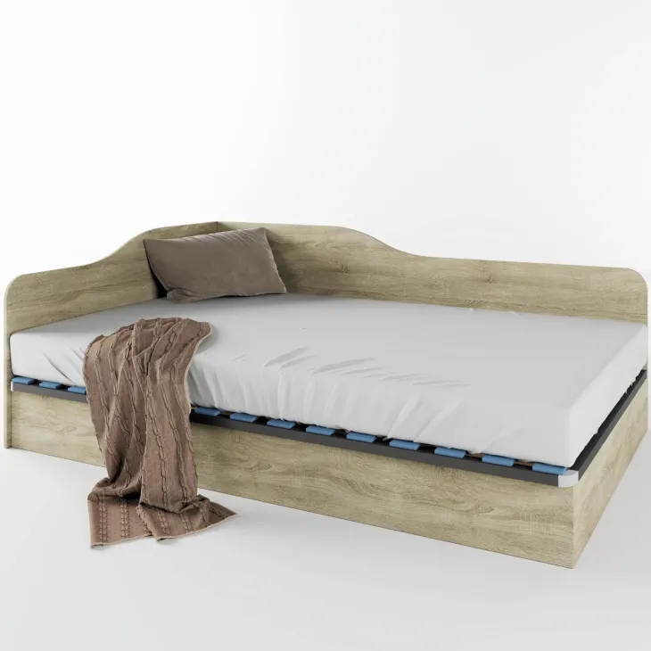 Letto 120x190cm una piazza e mezza contenitore rovere Alex Gihome®