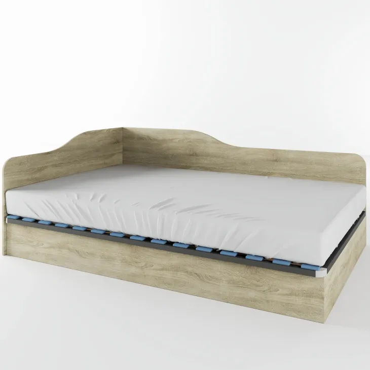 Letto 120x190cm una piazza e mezza contenitore rovere Alex Gihome®